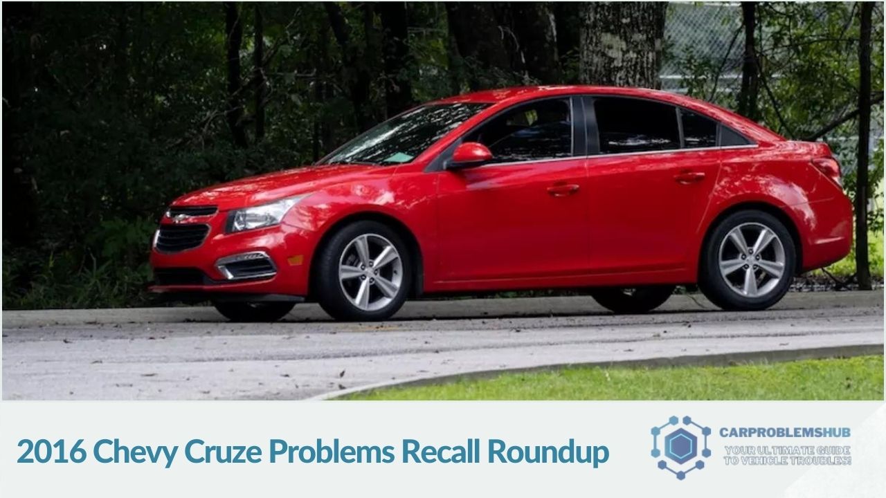 Summary of recalls issued for various issues in the 2016 Chevy Cruze.
