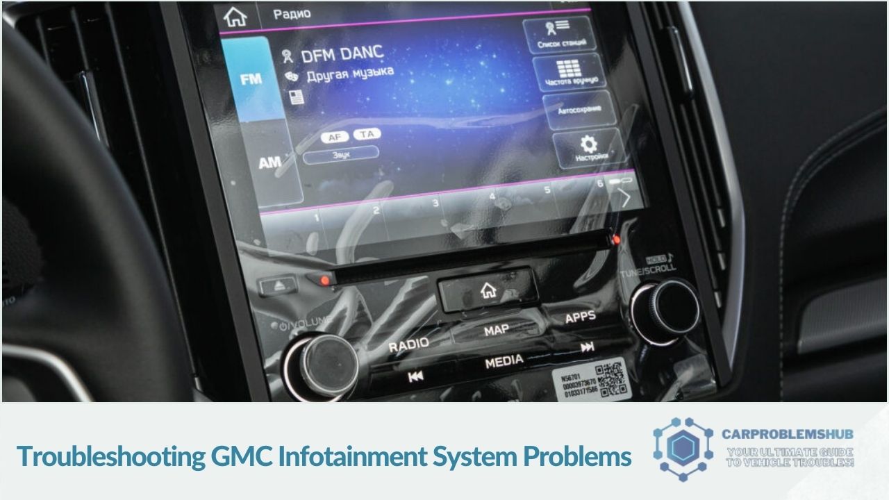 Strategies and steps for diagnosing and fixing issues in GMC infotainment systems.