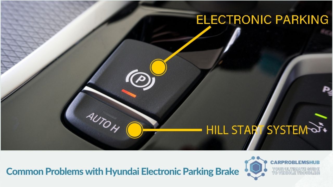 Description of frequent issues experienced with Hyundai's electronic parking brake.