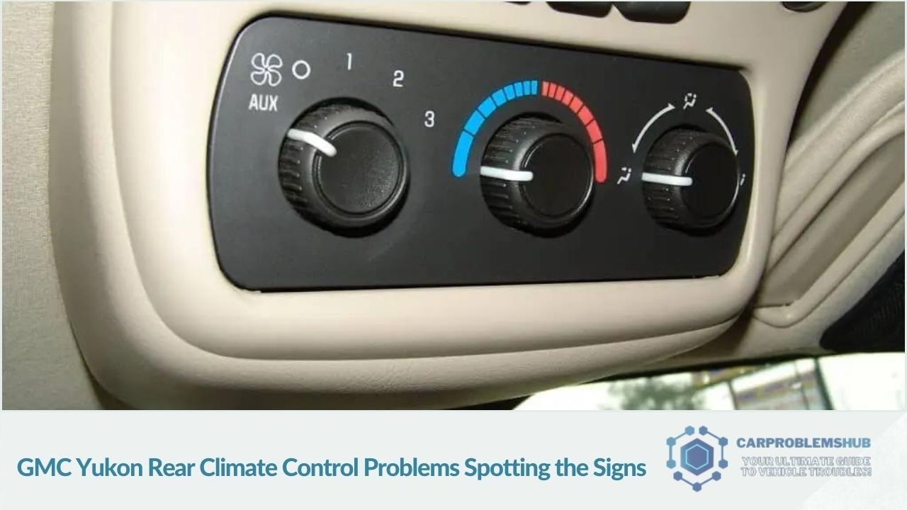 How to identify issues with the rear climate control system in GMC Yukon.