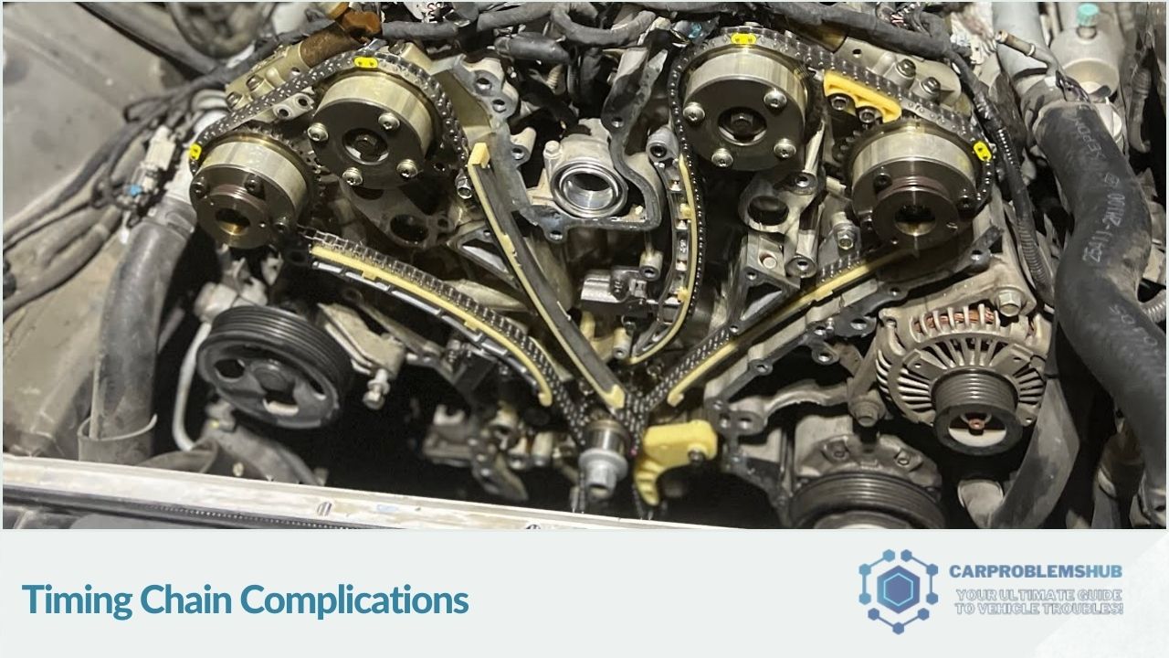 Description of problems related to the timing chain in the 3.8 engine.