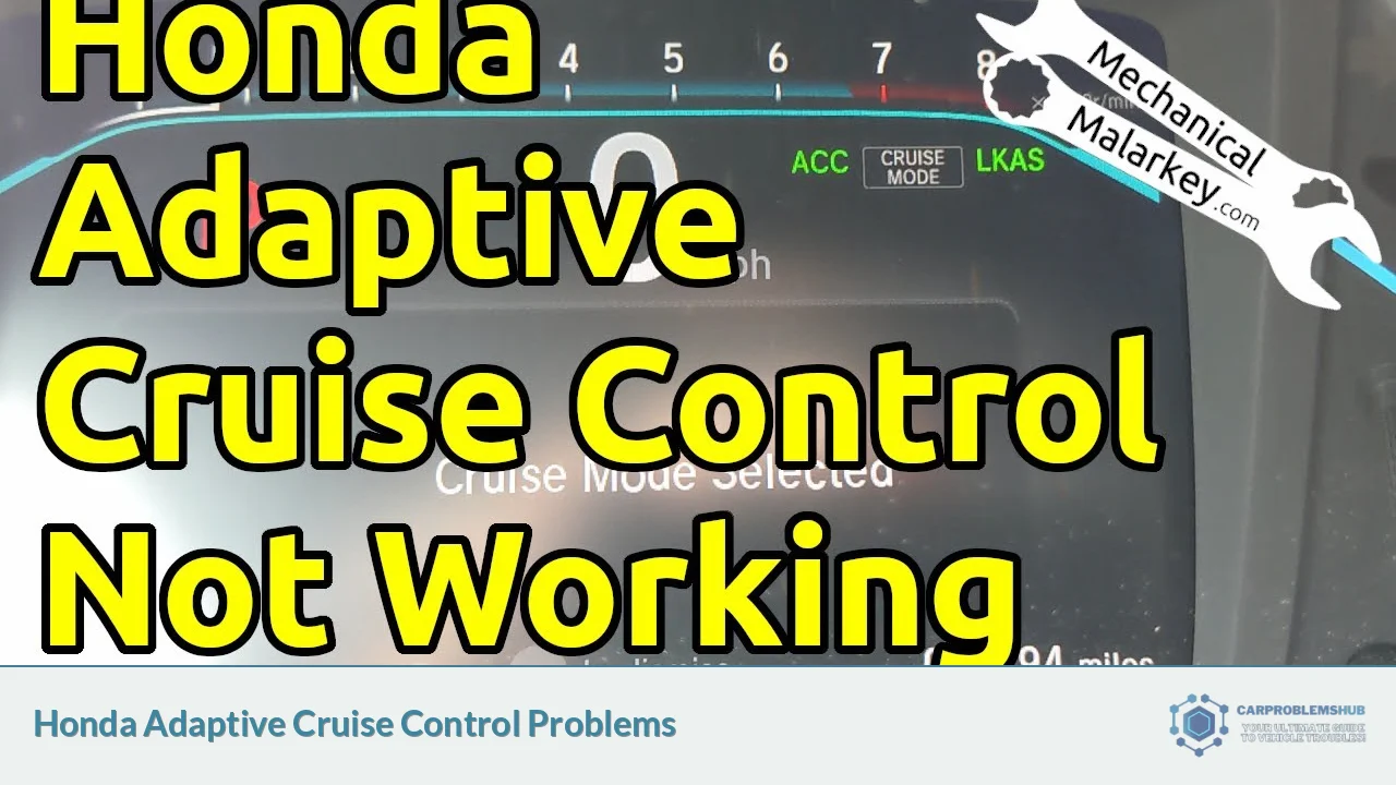 Honda Adaptive Cruise Control Problems